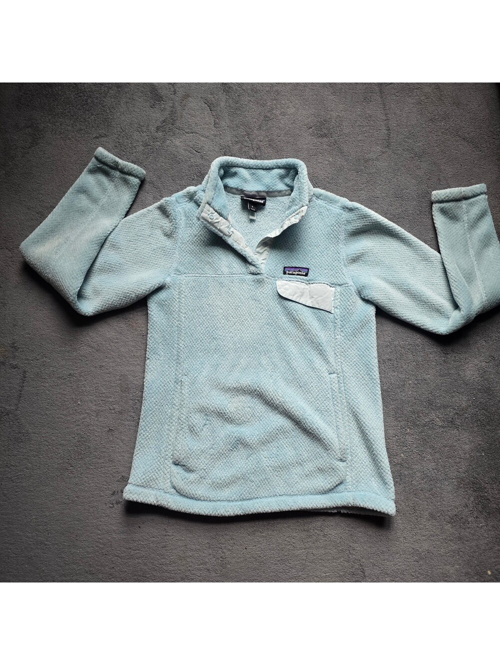 Patagonia Re-Tool Snap-T Fleece Pullover Light Blue Women's small